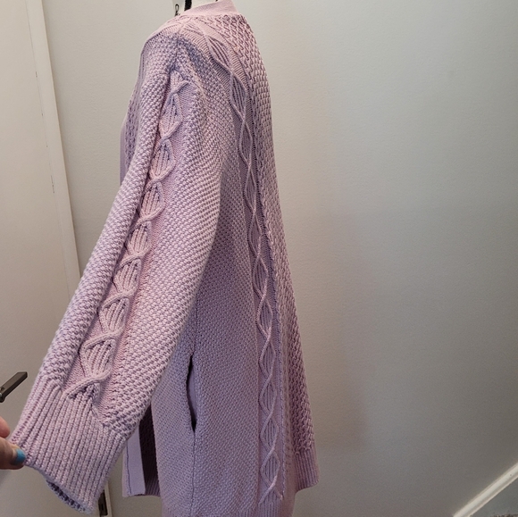 WINTER SALE! LLBean Signature Cotton Long Cable Cardigan Women’s Size XL - Picture 10 of 11